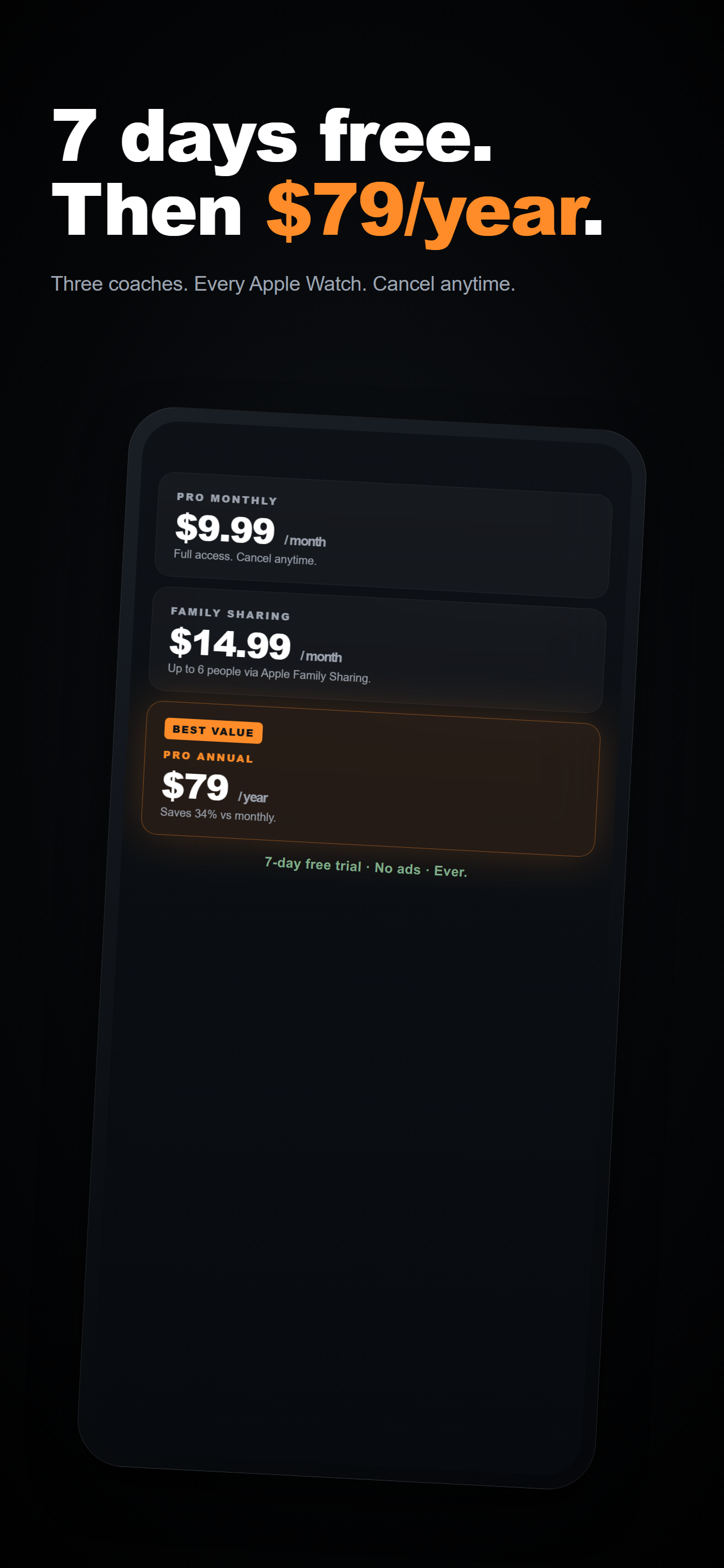 RuckMode Pro annual screenshot.